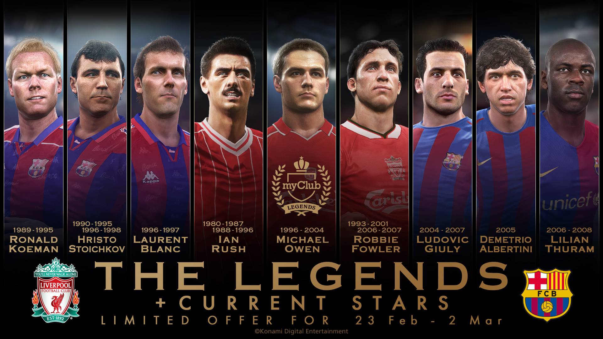 Liverpool F.C. Legends join PES 2018